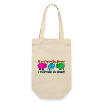 With the sheep - Gift Bag for Bottles - nature - Front