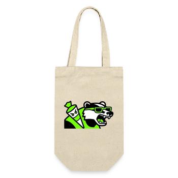 Dachs Schultuete Maskottchen - Geschenkbeutel für Flaschen - Natur - Vorne