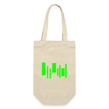 Neon Equalizer Rhythm - Geschenkbeutel für Flaschen - Natur - Vorne