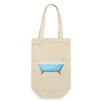Badewanne - Geschenkbeutel für Flaschen - Natur - Vorne