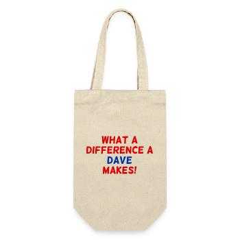 What a Dave Difference Makes - Gift Bag for Bottles - nature - Front
