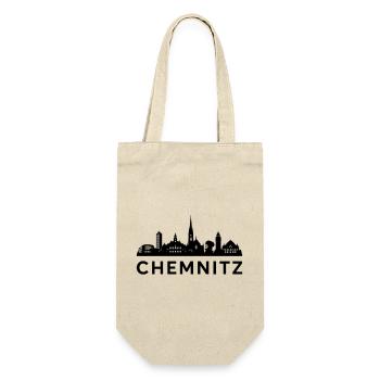 Chemnitz Skyline - Geschenkbeutel für Flaschen - Natur - Vorne