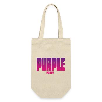 Purple Party Gradient Großbuchstaben - Geschenkbeutel für Flaschen - Natur - Vorne