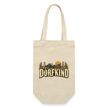 Dorfkind Herzschlag – Traktor & Landleben - Geschenkbeutel für Flaschen - Natur - Vorne