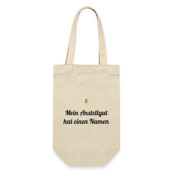 Mein Anstellgut hat einen Namen – Sauerteig Spruch - Geschenkbeutel für Flaschen - Natur - Vorne