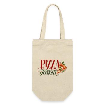 Pizza Tonight Pizza Slice - Geschenkbeutel für Flaschen - Natur - Vorne