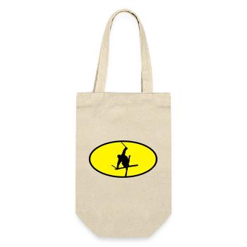 Ski Freestyle Logo - Geschenkbeutel für Flaschen - Natur - Vorne