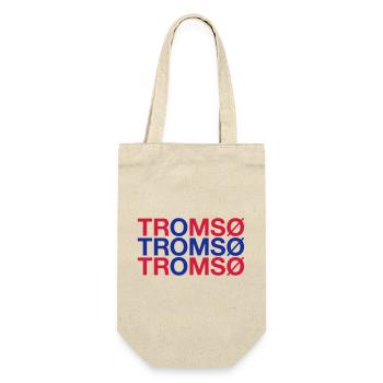TROMSO Norway Norwegen Norge Norwegische Flagge - Geschenkbeutel für Flaschen - Natur - Vorne