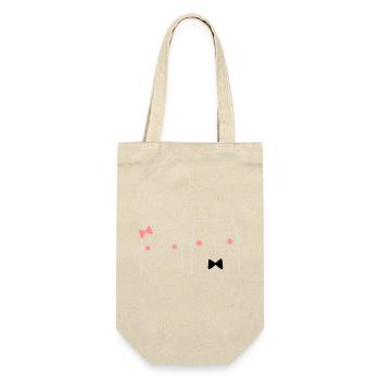 Cat Cats Couple Wedding Gift Engagement Love - Gift Bag for Bottles - nature - Front