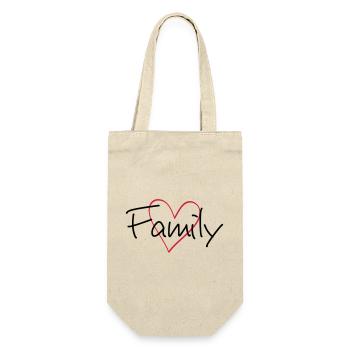 Cadeau de famille d'amitié de coeur de famille - Sac à bouteille - nature - Devant