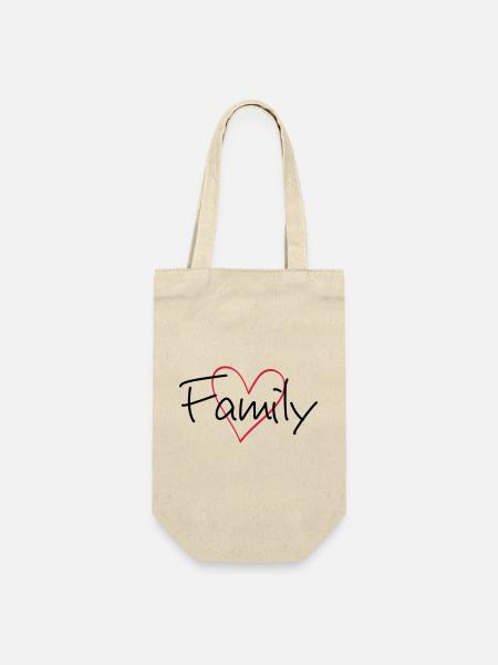 Cadeau de famille d'amitié de coeur de famille - Sac à bouteille - nature