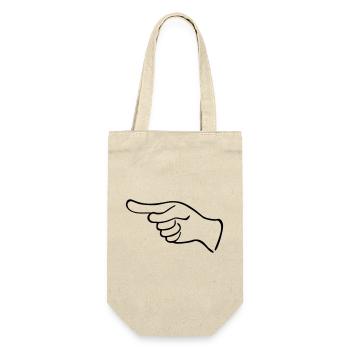 An Indicative Hand - Gift Bag for Bottles - nature - Front