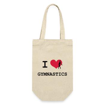 I Love Gymnastics - Sac à bouteille - nature - Devant