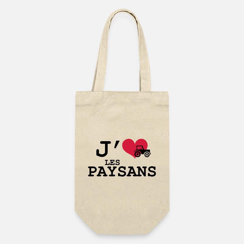 J'aime les Paysans - Sac à bouteille - nature