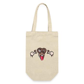Drôle d’oreilles de singe écoutant symbole Illustration - Sac à bouteille - nature - Devant