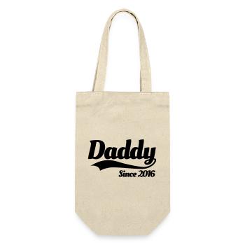 Daddy since 2016 - Gift Bag for Bottles - nature - Front