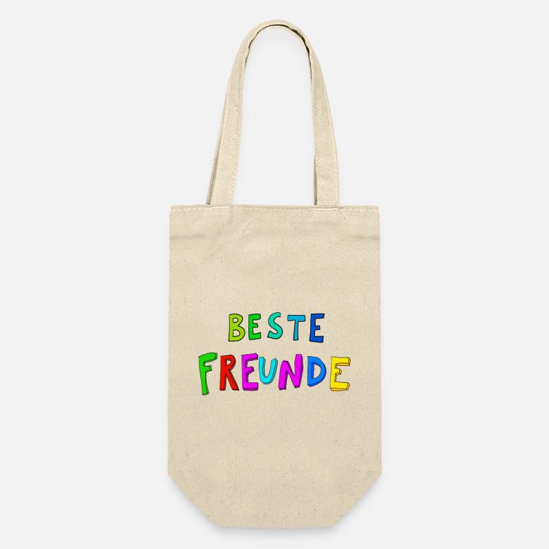 Beste Freunde Farbexplosion - Geschenkbeutel für Flaschen - Natur