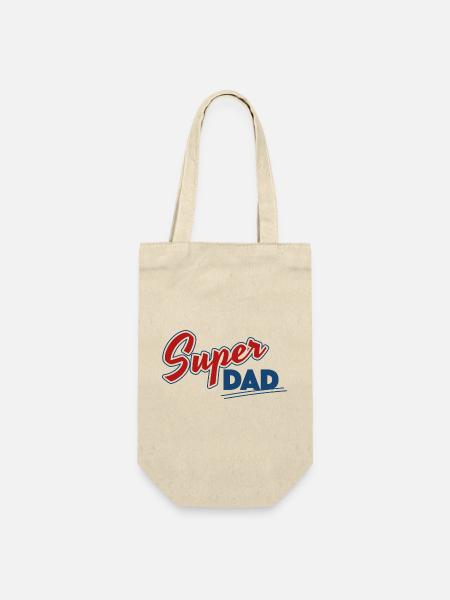 Super Dad Design - Geschenkbeutel für Flaschen - Natur