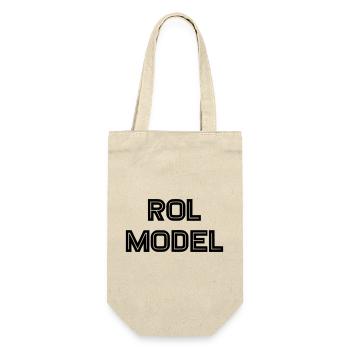 Jeder Rollstuhlfahrer ist ein Vorbild - Geschenkbeutel für Flaschen - Natur - Vorne