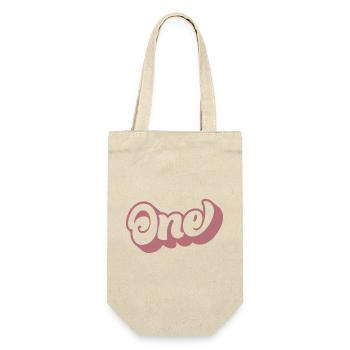 One 1st Birthday For Girls 1 Year Old - Gift Bag for Bottles - nature - Front