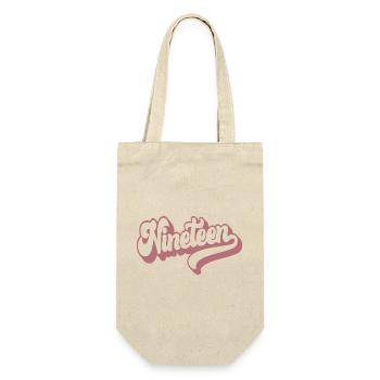 Nineteen 19th Birthday Girls Women 19 Years Old - Gift Bag for Bottles - nature - Front