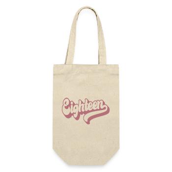Eighteen 18th Birthday Girls Women 18 Years Old - Gift Bag for Bottles - nature - Front