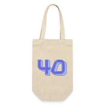 40. 40 YEARS. 40th ANNIVERSARY. 40 YEARS ANNIVERSARY. - Gift Bag for Bottles - nature - Front