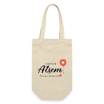 Cadeau Atsem super Atsem - Sac à bouteille - nature - Devant