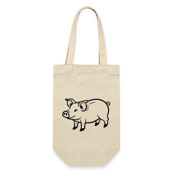 cochon - Sac à bouteille - nature - Devant