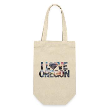 I Love Oregon für Oregon Urlauber - Geschenkbeutel für Flaschen - Natur - Vorne