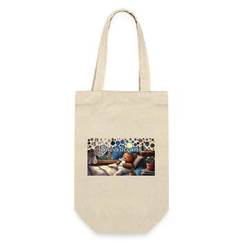 Sweet dreams sleeping bear with cuddly toy - Gift Bag for Bottles - nature - Front