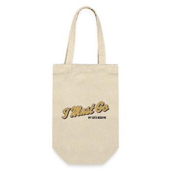 I Must Go – Minimalist Statement - Gift Bag for Bottles - nature - Front