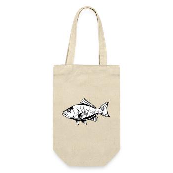 Poisson Poisson T-shirt Cadeau Pêcheur - Sac à bouteille - nature - Devant
