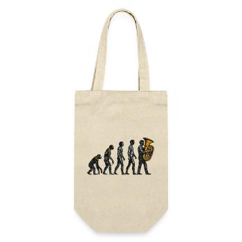 Évolution vers le design grunge du joueur de tuba - Sac à bouteille - nature - Devant