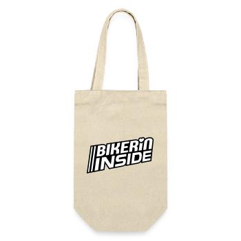 Bikerin à l’intérieur des lettres (les couleurs peuvent être modifiées) - Sac à bouteille - nature - Devant