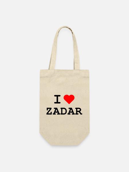 I love Zadar - Ich liebe Zadar Kroatien - Geschenkbeutel für Flaschen - Natur