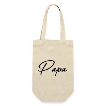 DAD. FATHER'S DAY. HAPPY FATHER'S DAY. HAPPY BIRTHDAY. - Gift Bag for Bottles - nature - Front