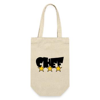 Chef Étoilé : Design 3 Étoiles Gastronomie - Sac à bouteille - nature - Devant
