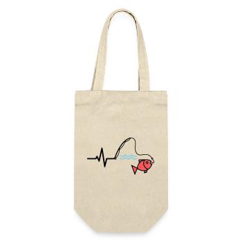 Pulse Fishing Rod Fish Colored - Gift Bag for Bottles - nature - Front