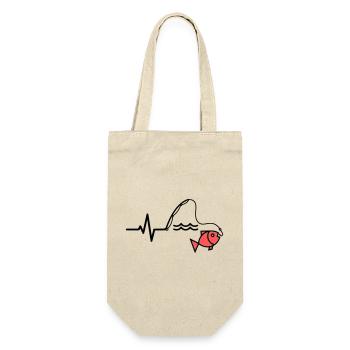 Silhouette du poisson à canne à pêche ECG - Sac à bouteille - nature - Devant