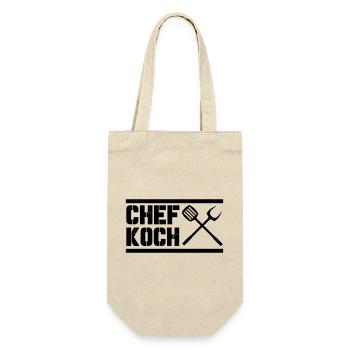 chef_koch - Gift Bag for Bottles - nature - Front