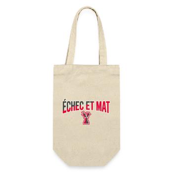 Logo Échec et Mat Rouge Roi Noir en Difficulté - Sac à bouteille - nature - Devant