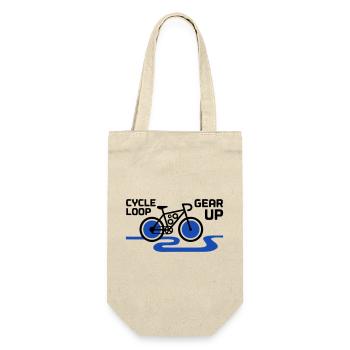 Motivational Gear Up Bicycle Loop - Gift Bag for Bottles - nature - Front