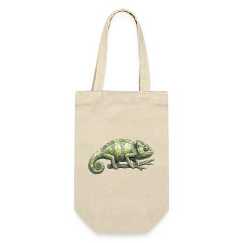 Chameleon Mosaic - Geometric for Reptile Fans - Gift Bag for Bottles - nature - Front