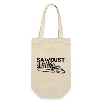 La sciure est une chemise pailletée d’homme - Sac à bouteille - nature - Devant