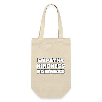 Empathy Kindness Fairness Bold Typography - Gift Bag for Bottles - nature - Front