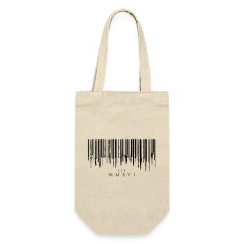 Barcode Tropfen Black Est. MMXVI - Geschenkbeutel für Flaschen - Natur - Vorne