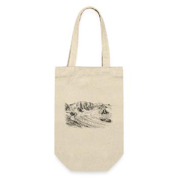 Piz Palü Silhouette | Bernina Massiv Design | Mountain - Gift Bag for Bottles - nature - Front