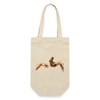 Pâques Le Lapin en chocolat de la Création Pâques drôle - Sac à bouteille - nature - Devant