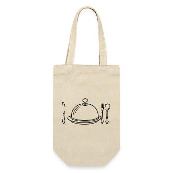 Ich esse, also bin ich - Geschenkbeutel für Flaschen - Natur - Vorne